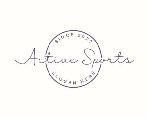 Skin Care - Elegant Circle Cursive logo design