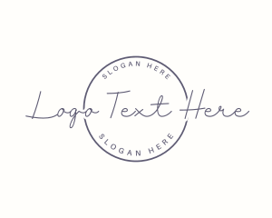 Elegant Circle Cursive Logo