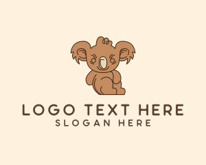 Preschool - Wild Animal Koala logo design