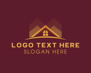 Golden - Gold Housing Real Estate logo design