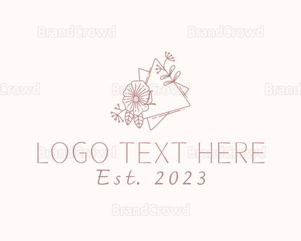 Flower Wreath Wedding Planner Logo