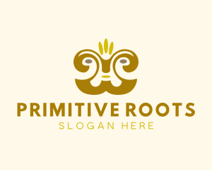 Primitive - Ancient Aztec Face logo design