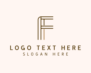Modern Business Letter F logo design