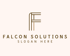 Modern Business Letter F logo design