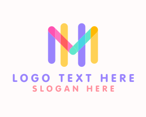 Letter M - Playful Modern Art logo design