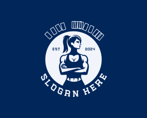 Emblem - Strong Woman Workout logo design