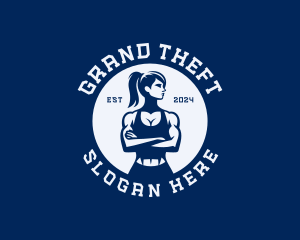 Bodybuilding - Strong Woman Workout logo design