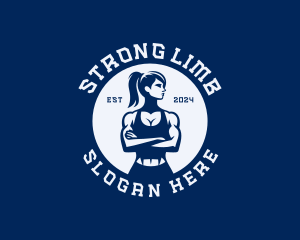 Strong Woman Workout logo design