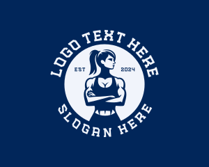 Bodybuilding - Strong Woman Workout logo design