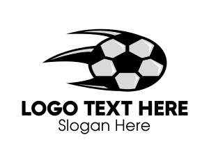 Fins - Fast Soccer Ball logo design