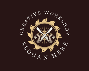 Workshop - Woodworking Craftsman Workshop logo design