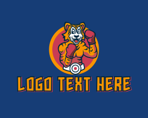 Boxing - Tiger Boxer Mascot logo design