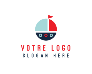 Explorer - Cute Round Sailboat logo design