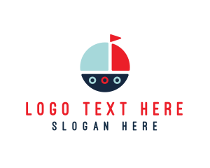 Travel - Cute Round Sailboat logo design