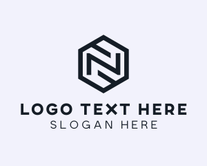 Brand - Hexagonal Firm Letter N logo design