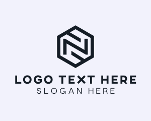 Firm - Hexagonal Firm Letter N logo design