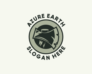 Lumber Wood Axe logo design