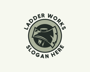 Lumber Wood Axe logo design