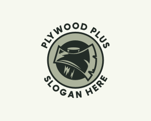 Lumber Wood Axe logo design