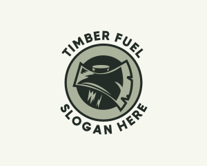 Lumber Wood Axe logo design