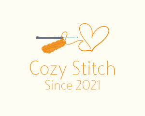 Heart Sewing Thread logo design