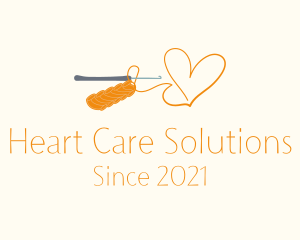 Heart Sewing Thread logo design