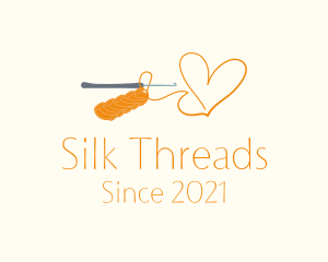 Heart Sewing Thread logo design