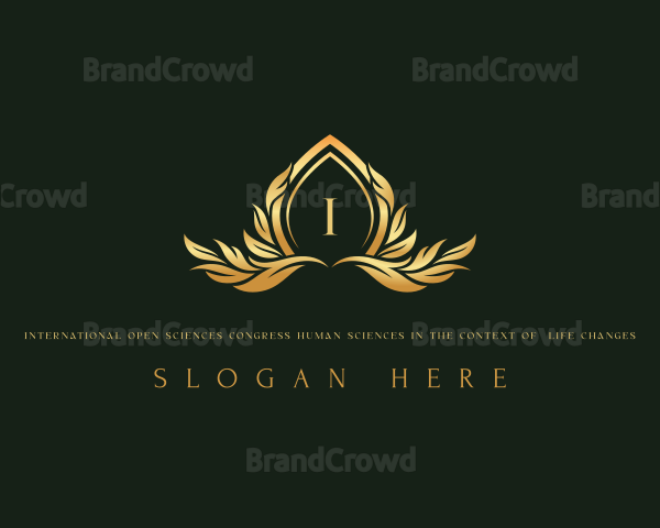 Floral Crest Leaves Logo