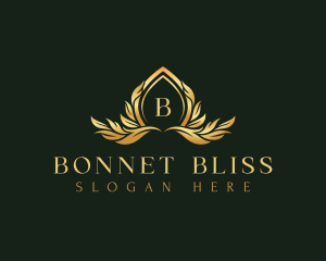 Floral Crest Leaves logo design