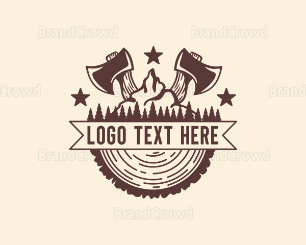 Lumber Mountain Ax Logo