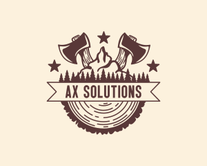 Ax - Lumber Mountain Ax logo design