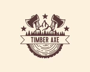 Lumber Mountain Ax logo design