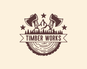 Lumber - Lumber Mountain Ax logo design