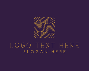 Tartan - Abstract Textile Wave Weaver logo design