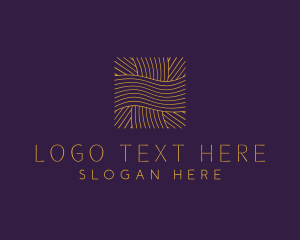 Loom - Abstract Textile Wave Weaver logo design