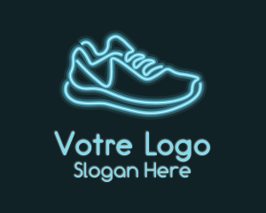 Neon Blue Sneaker Logo