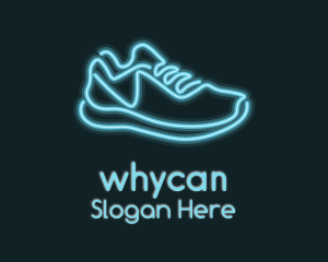 Neon Blue Sneaker Logo