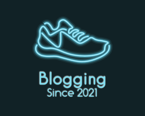 Skate Park - Neon Blue Sneaker logo design