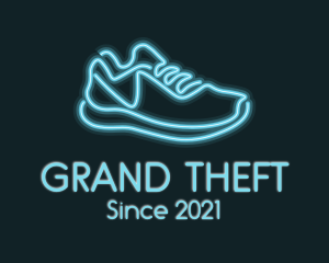 Light - Neon Blue Sneaker logo design