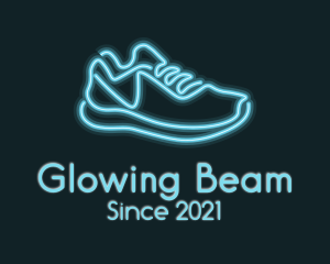 Neon Blue Sneaker logo design