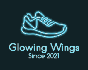 Neon Blue Sneaker logo design