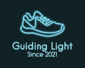 Neon Blue Sneaker logo design