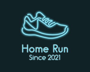 Neon Blue Sneaker logo design