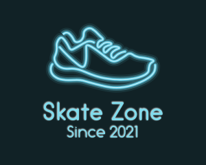 Neon Blue Sneaker logo design