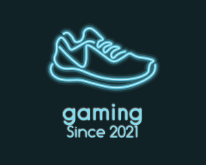 Dance - Neon Blue Sneaker logo design