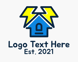 Lightning Bolt - Electricity Home Contractor logo design