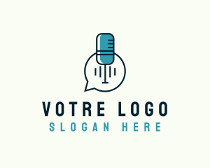 Speech - Podcast Recording Studio logo design