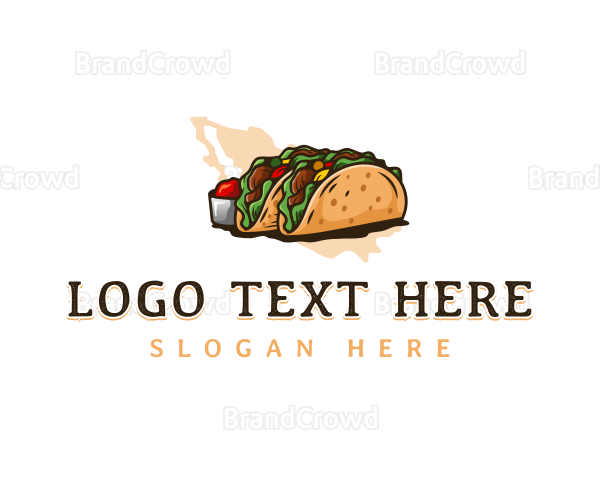 Food Taco Mexico Logo