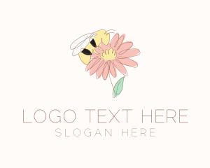 Insect - Flower Bee Insect logo design