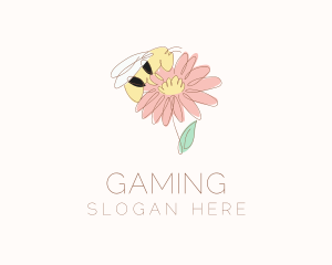 Beekeeping - Flower Bee Insect logo design